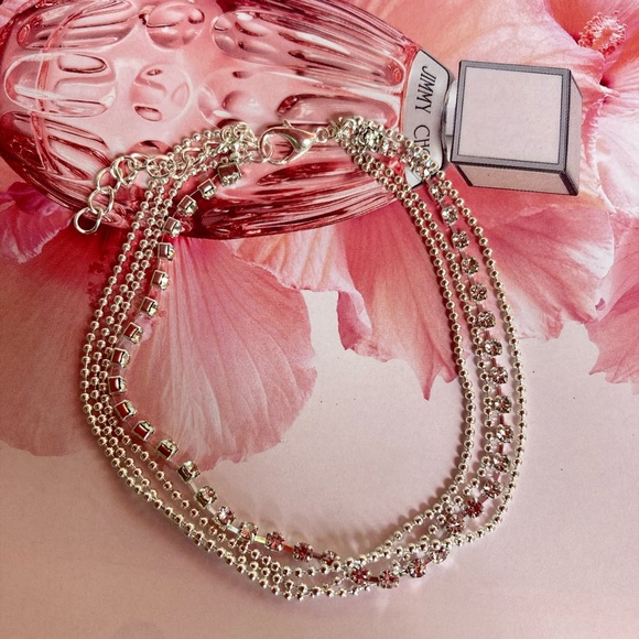 Silver Tone Crystal dainty Anklet - Picture 3 of 3